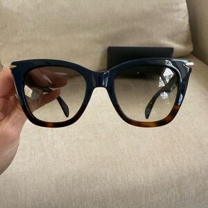 Rag & Bone Blue Brown Cat-Eye Sunglasses